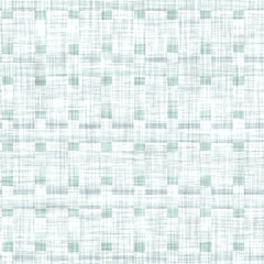 Aegean teal mottled geo patterned linen texture background. Summer coastal living style home decor fabric effect. Sea green wash grunge distressed geometric grid. Decorative textile seamless pattern
