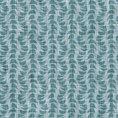 Aegean teal wavy stripe patterned linen texture background. Summer coastal living style home decor fabric effect. Sea green wash grunge wave line blur material. Decorative textile seamless pattern
