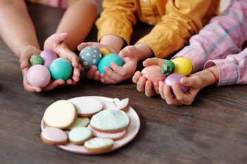 Easter eggs and cookies for Easter