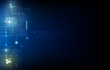 Obraz premium abstract cyber technology network communication background.