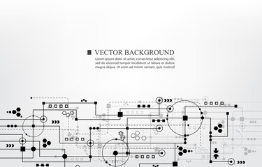 vector white background technology network concept