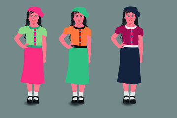 cr&eacute;ation d'illustration vectorielle de caract&egrave;re