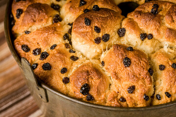 Freshly-baked monkey bread.