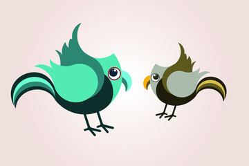 Logo d'oiseaux et symboles de paix