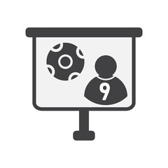soccer presentation illlustration design. soccer presentation icon isolated on white background. ready use vector.