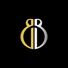 bb logo design vector icon luxury - obrazy, fototapety, plakaty