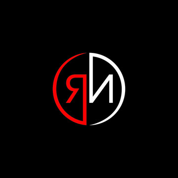 rn logo design vector icon symbol luxury modern