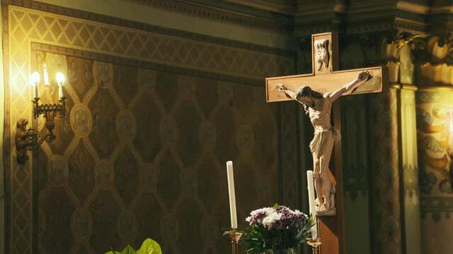 Interior of the Millennium Church - Timisoara, Romania, CCA. 2020 - during the COVID-19 pandemic.