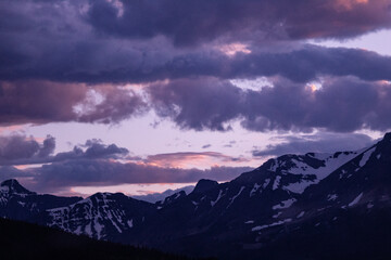 Fototapeta na wymiar Sunsets in Glacier National Park