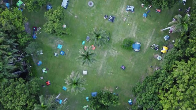 
Vista cenital en zona de camping