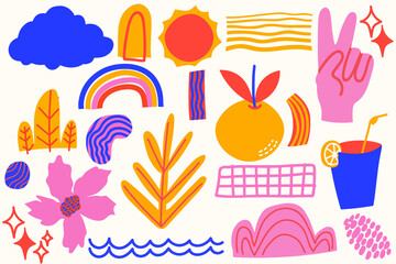 pattern holiday summer with hand drawn