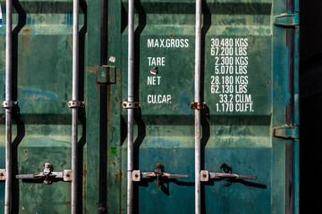 metal shipping container double doors in Brazil