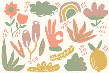 seamless background with flowers