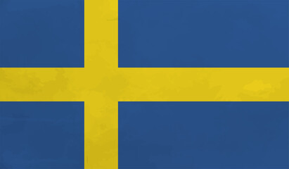 Obraz premium Grunge Sweden flag. Sweden flag with waving grunge texture.
