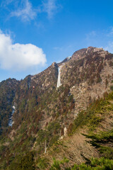 御在所岳登山　中登山道から眺める山頂