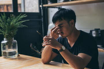 sad serious illness man.depressed emotion panic attacks alone sick people fear stressfulccrying.stop abusing domestic violence,help person with health anxiety,thinking bad frustrated exhausted