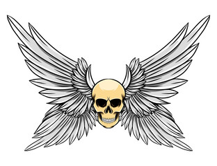 The dead skull with the four wings up