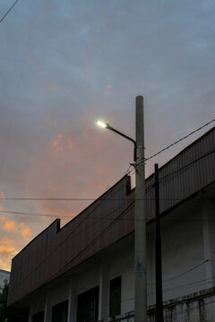 sunset over the city
