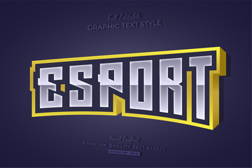 Esport Gaming Team 3D Editable Text Effect Font Style