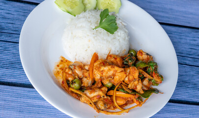 Thai Food Mixes of Soups and Rice Dishes