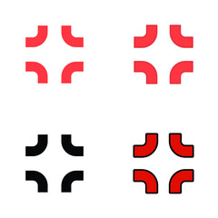 Obraz premium Anger symbol icon set. Simple glyph, solid, filled outline, flat style. Vector illustration isolated on white background. EPS 10