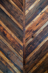 Diagonal wooden wall