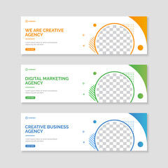 Abstract business web banner template