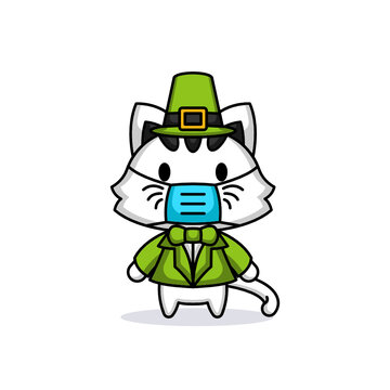Cute cat with St. Patrick's Day costume