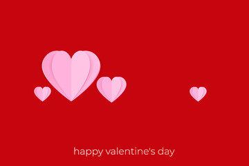 valentines day card with hearts