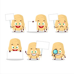 Turmeric cartoon in character bring information board