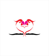 love bird logo, love logo vector