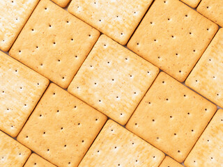 Background from crispy crackers with bran