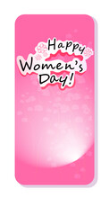 womens day 8 march holiday celebration lettering banner flyer or greeting card vertical vector illustration