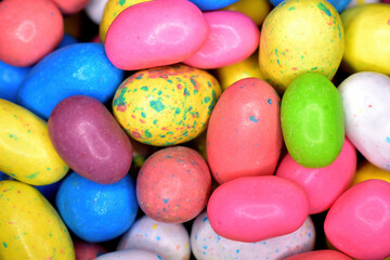Fototapeta na wymiar Colorful mixture of pastel candy