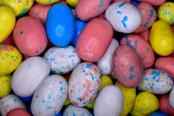 Fototapeta na wymiar Colorful mixture of pastel candy