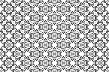 Seamless hand drawn pattern black and white