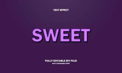 sweet style editable text effect