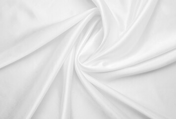 Plakat white fabric texture background, abstract