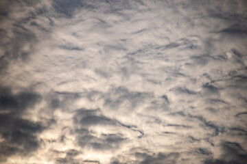 Full of clouds in the sky with light. Background for natural and freshness.