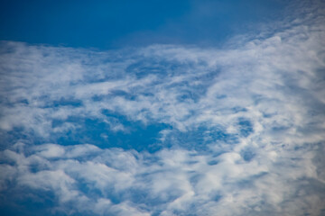 Full of clouds in the sky with light. Background for natural and freshness.