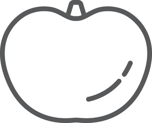 Simple fruit food line icon vector. editable stroke