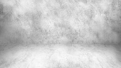 Concrete wall white color for background. Old grunge textures with scratches and cracks. White painted cement wall texture.