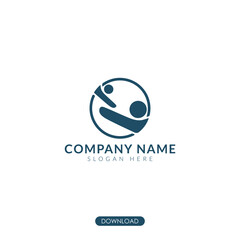 parenting logo vector. dad with son concept. insurance logo
