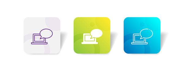 notebook pop up message notification pixel perfect icon set bundle in line, solid, glyph, 3d gradient style