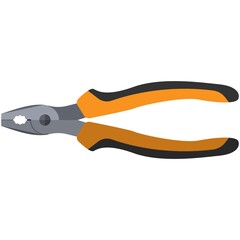 Pliers vector flat icon isolated on white background