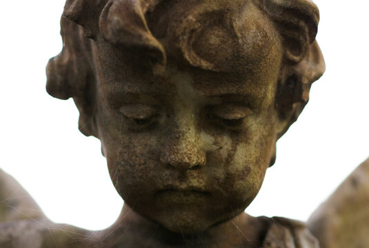 Stone Angel Baby in Cemetery