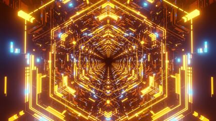 sci fi abstract tunnel 