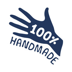 Vector Handmade 100 percent vector concept modern icon or logo element