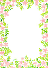 Ivy pink flower frame for decoration on wedding event and spring season.