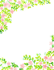 Ivy pink flower frame for decoration on wedding event and spring season.